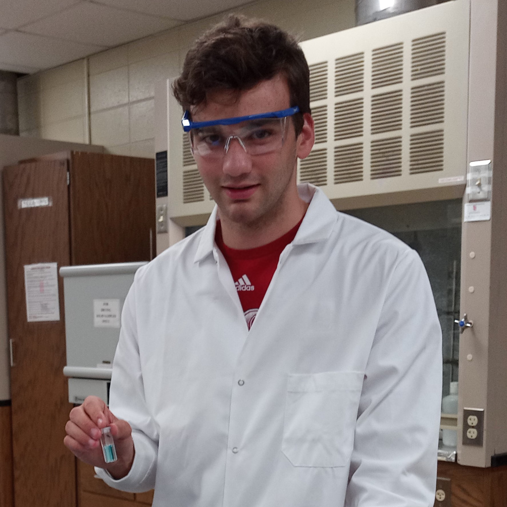 Nathan Loutsch in the laboratory