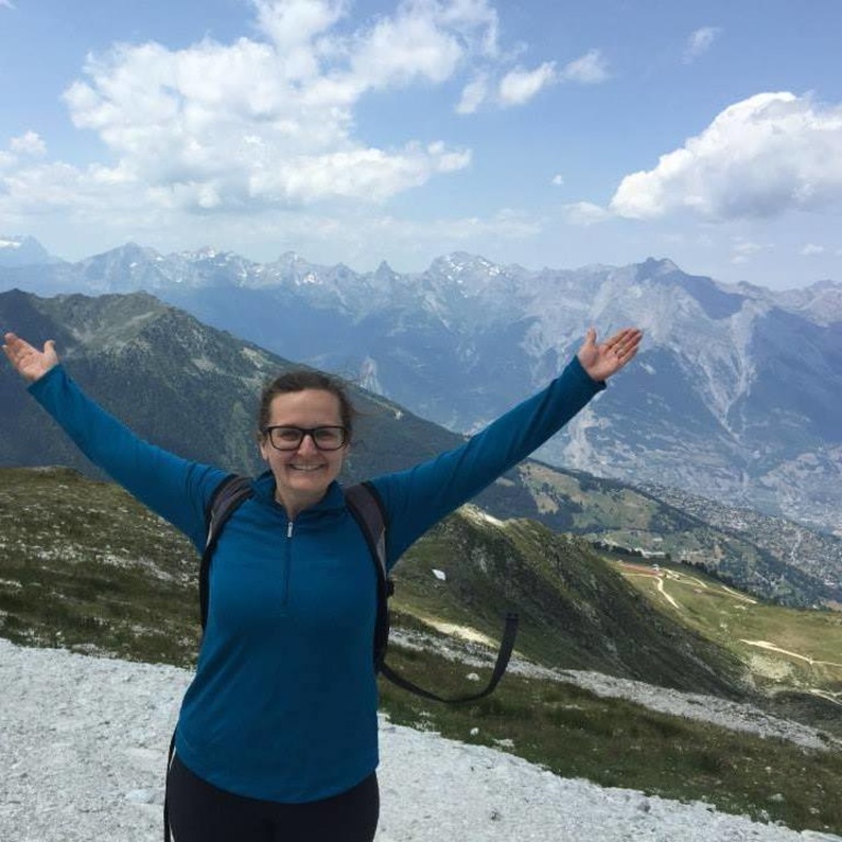Bess hiking in Switzerland